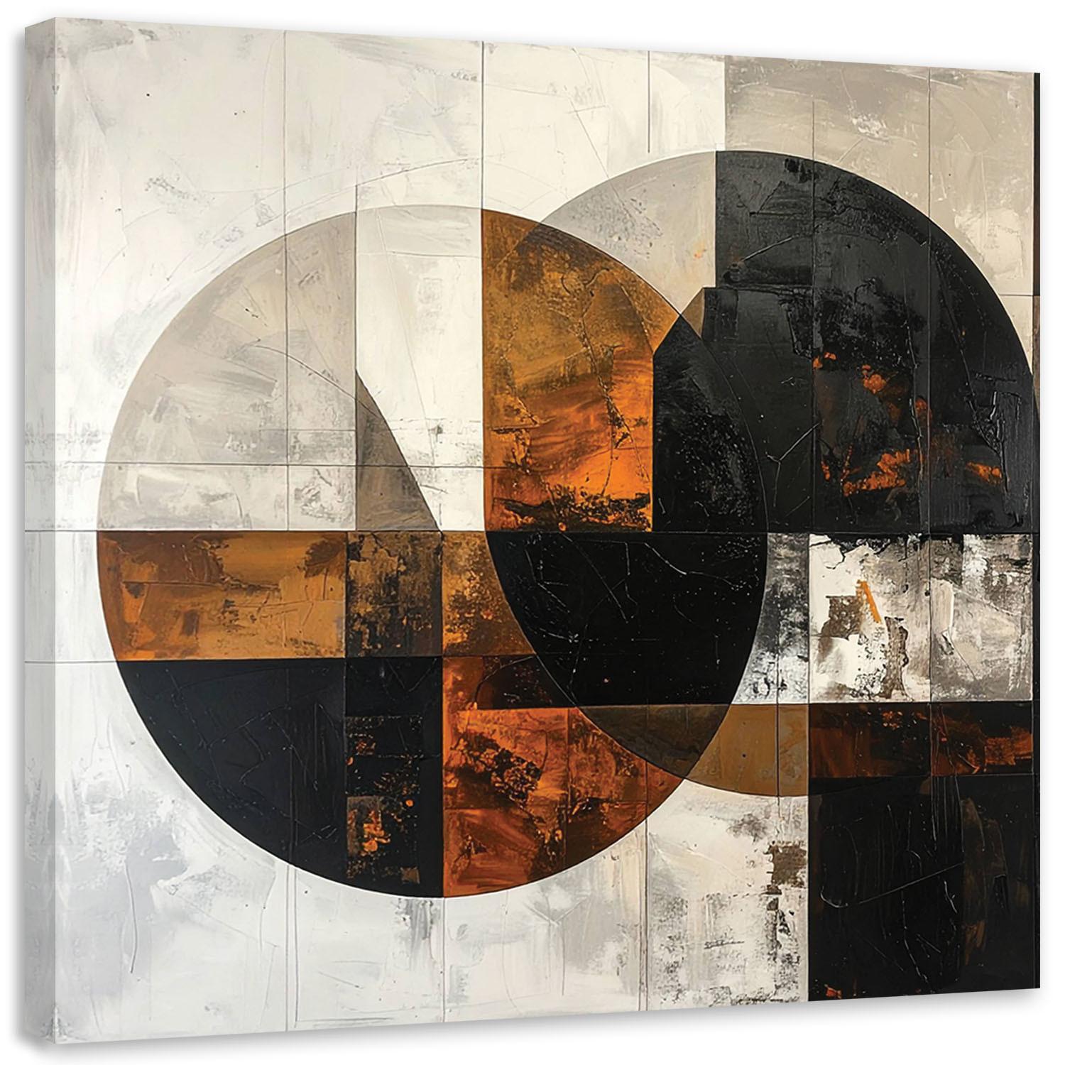 LEINWANDBILD 3D und geometrisch 40x40cm - Braun, Textil (40/40cm) - Feeby
