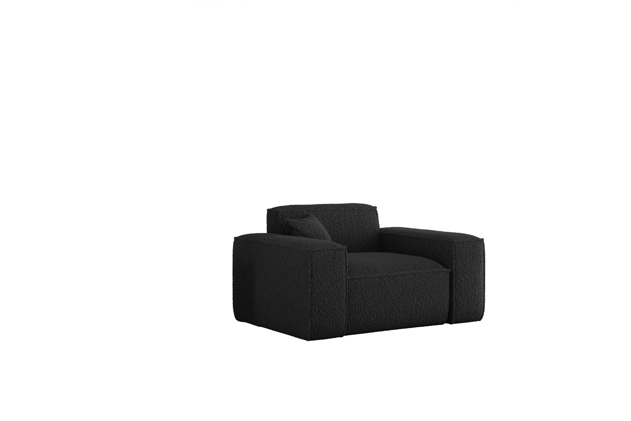 SESSEL Celes Premium In Sven - Schwarz, Holzwerkstoff/Textil (121/73/90cm) - Fun Möbel