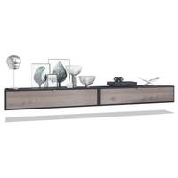 LOWBOARD Lana Fronten in Eiche Nordic - Silbereichenfarben, Holzwerkstoff (140/29/37cm) - Vladon