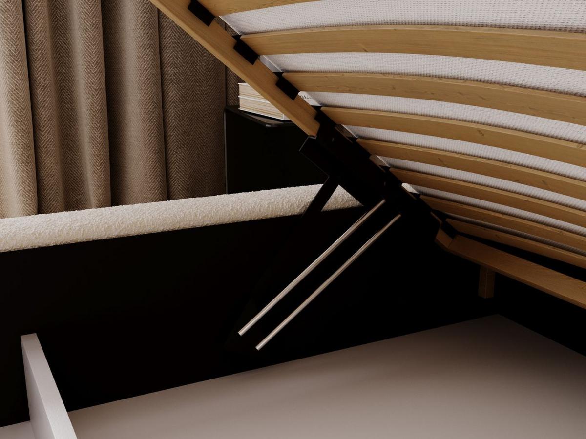 POLSTERBETT Palermo 180x200 Creme - Creme, Textil (180/200cm) - Graingold