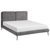 POLSTERBETT Nuit, Doppelbett 160x200 cm mit Taschenfedernmatratze 26 cm, Chenille-Stoff, Dunkelgrau - Dunkelgrau, Textil (160/200cm) - Beautysofa