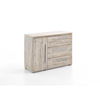 KOMMODE Bali 127/92/50 cm Eiche Sand - Sandfarben/Eichefarben, Holzwerkstoff/Kunststoff (127/92/50cm) - arthur berndt