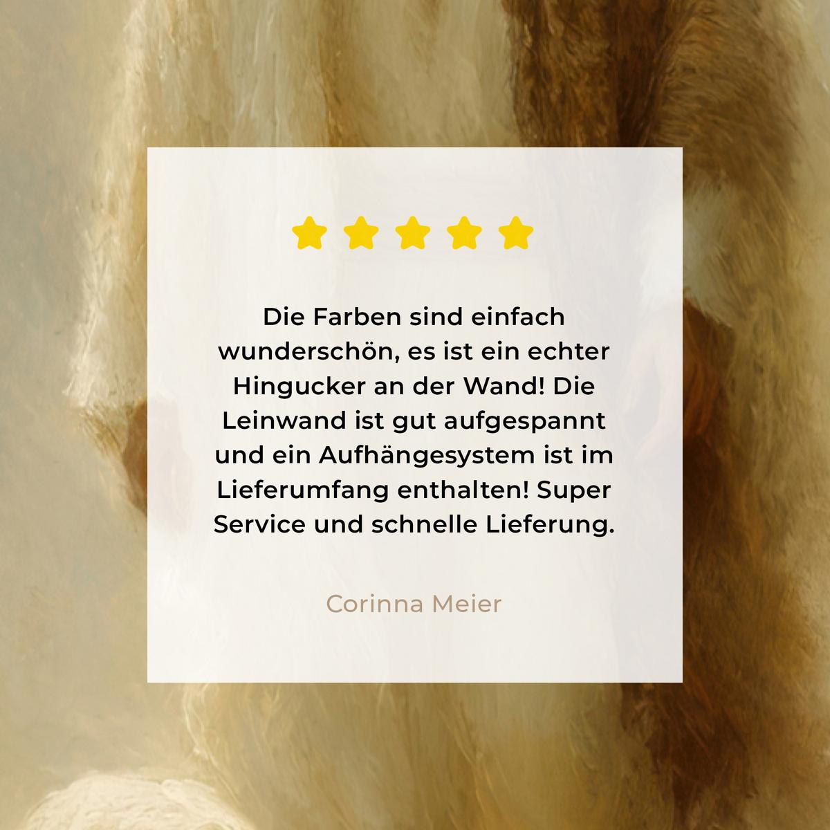 LEINWANDBILD Schaf - Jesus - Pinselstriche - Abstrakt Deko Wohnzimmer 20x30 cm - Sandfarben, Textil (20/30cm) - MuchoWow