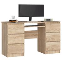 SCHREIBTISCH Eiche Sonoma 77/135/50 - Sonoma Eiche, Holzwerkstoff (155/85/77cm) - RAUMHIRSCH FURNITURE