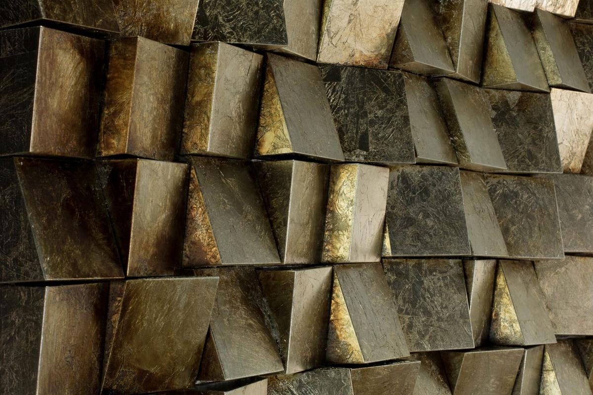 WANDBILD Silber 62/104 cm - Silberfarben/Braun, Holz/Kunststoff (6.8/104cm) - KUNSTLOFT