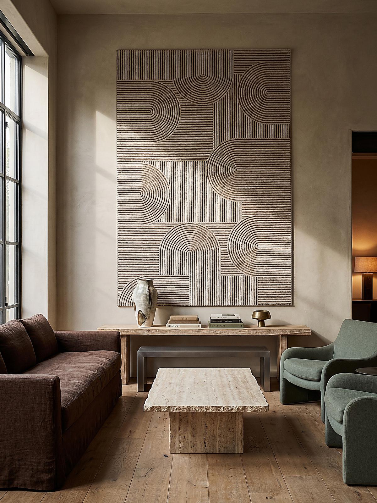 TEPPICH Kurzflor ERESMA Geometrisch Polyester Beige 80 x 150 cm - Beige, Textil (80/150cm) - KADIMA DESIGN