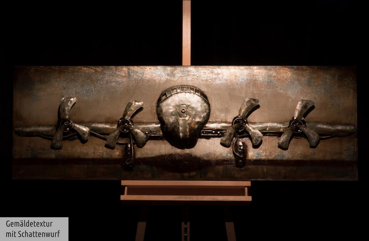 METALLBILD Beige 144/44 cm - Beige, Metall (7.6/44cm) - KUNSTLOFT