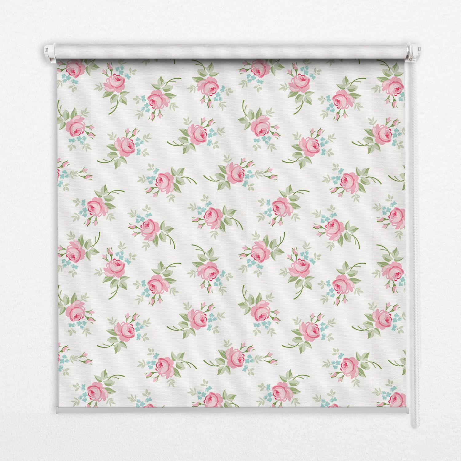 INNENROLLO - Fensterrollo - Rollo - 100x140 cm - Rosen - Pink, Kunststoff (100/140/0.5cm) - TULUP