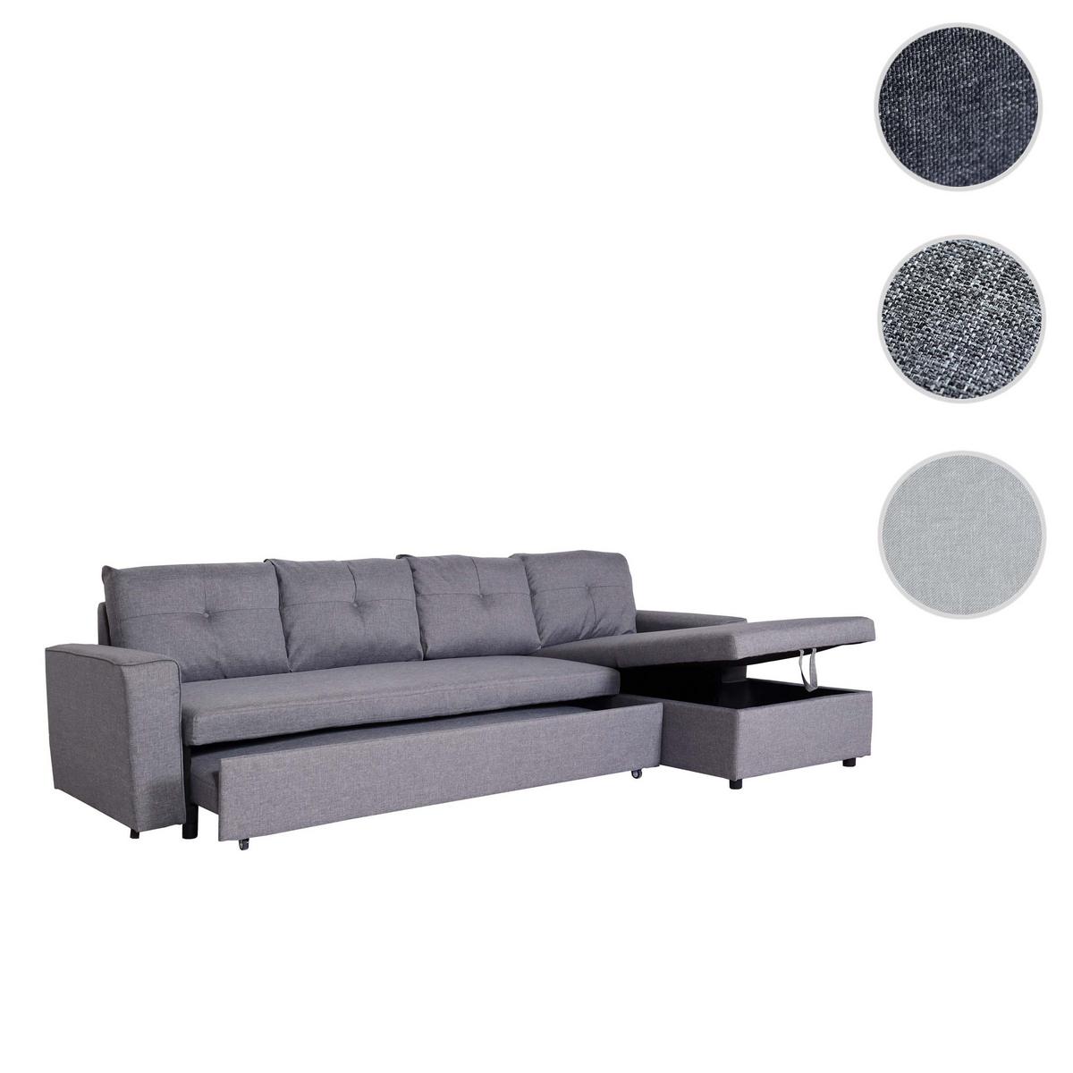 ECKSOFA MIT BETTKASTEN Grau - Grau, Textil (290/150cm) - MCW
