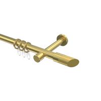 GARDINENSTANGE Prestige Verano 480 cm (geteilt in 3 x 160 cm), 1-läufig, 20 mm Ø Messing-Optik - Messingfarben/Goldfarben, Metall (480cm) - INTERDECO