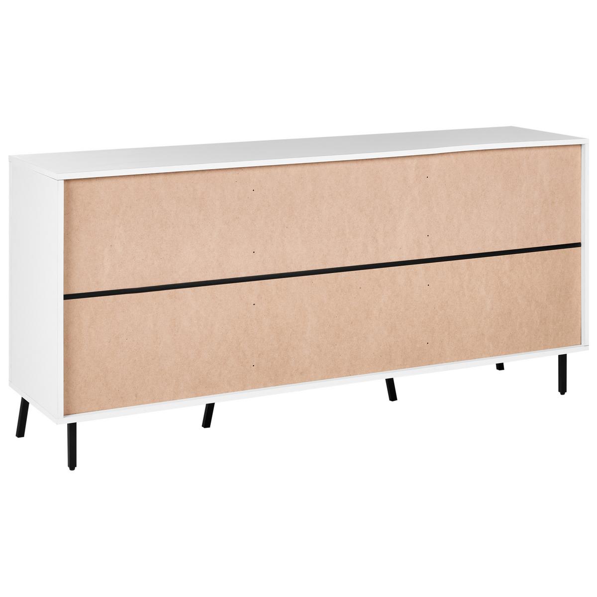 SIDEBOARD mit 2 Türen Weiß Blackpool - Weiß, Holzwerkstoff (160/76/39cm) - Beliani