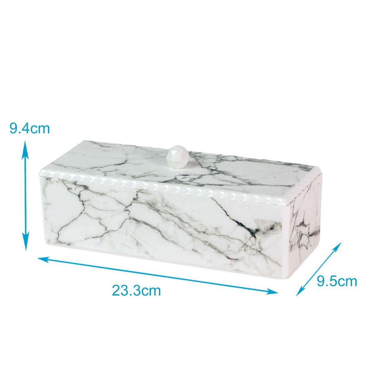 AUFBEWAHRUNGSBOX Badezimmer - Weiß, Kunststoff (9.4/9.5/23.3cm) - Intirilife