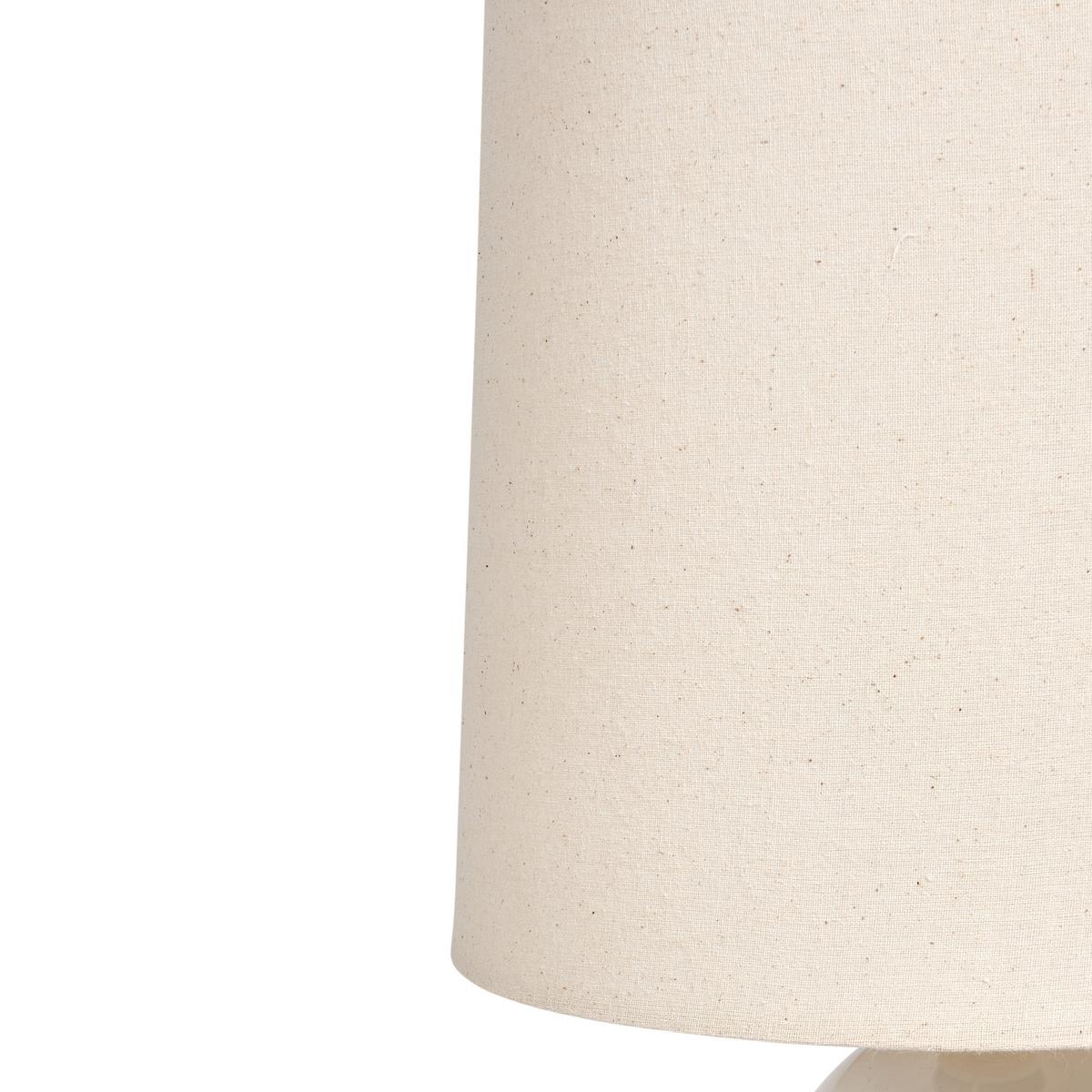TISCHLAMPE Keramik Cremeweiß Saliente - Creme, Stein (26/26/50cm) - Beliani