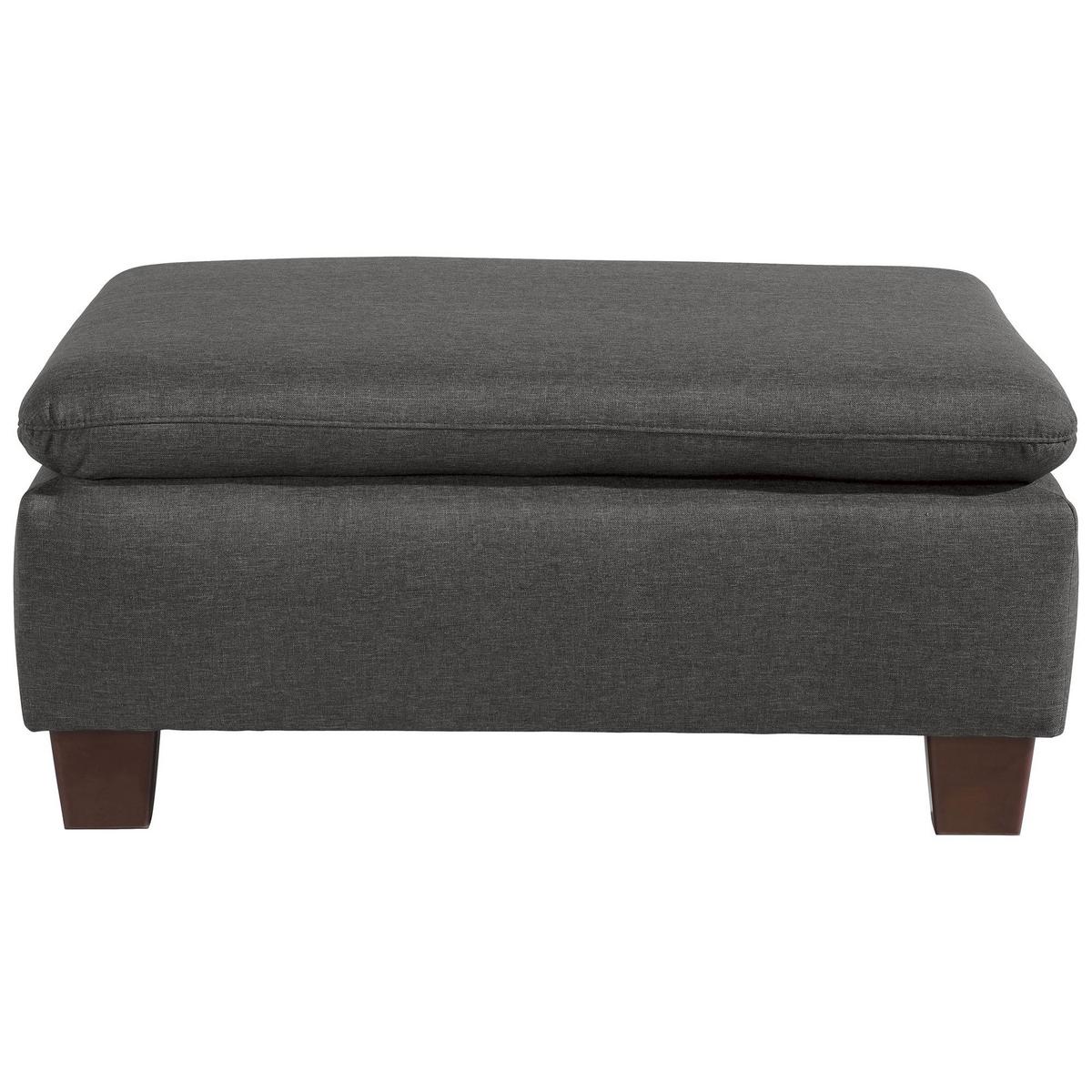 POLSTERHOCKER Kaylil Flachgewebe anthrazit - Anthrazit, Kunststoff (90/43/60cm) - 58aufmkessel