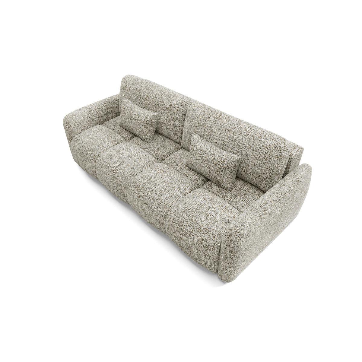 SOFA Vittoria 3 Sitzplätze Grau meliert - Grau, Holz (236/95/121cm) - Petits-meubles