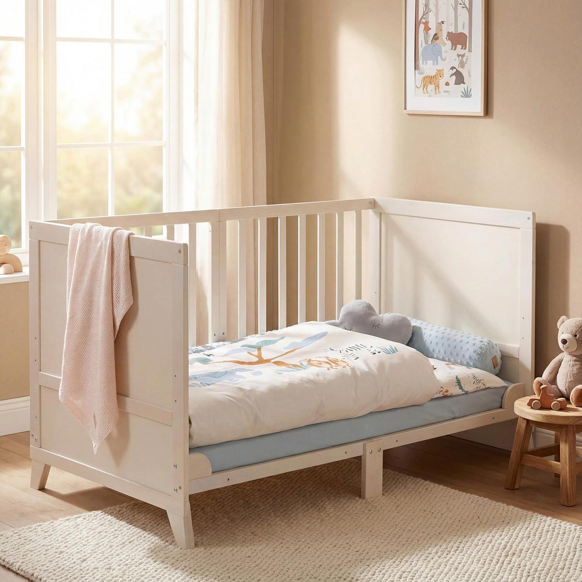 BABYBETTSET 'Savanna Friends' 70 x 140 inkl. kompletter Ausstattung - Naturgrau / Beige - Beige/Weiß, Holz (70/140cm) - Roba