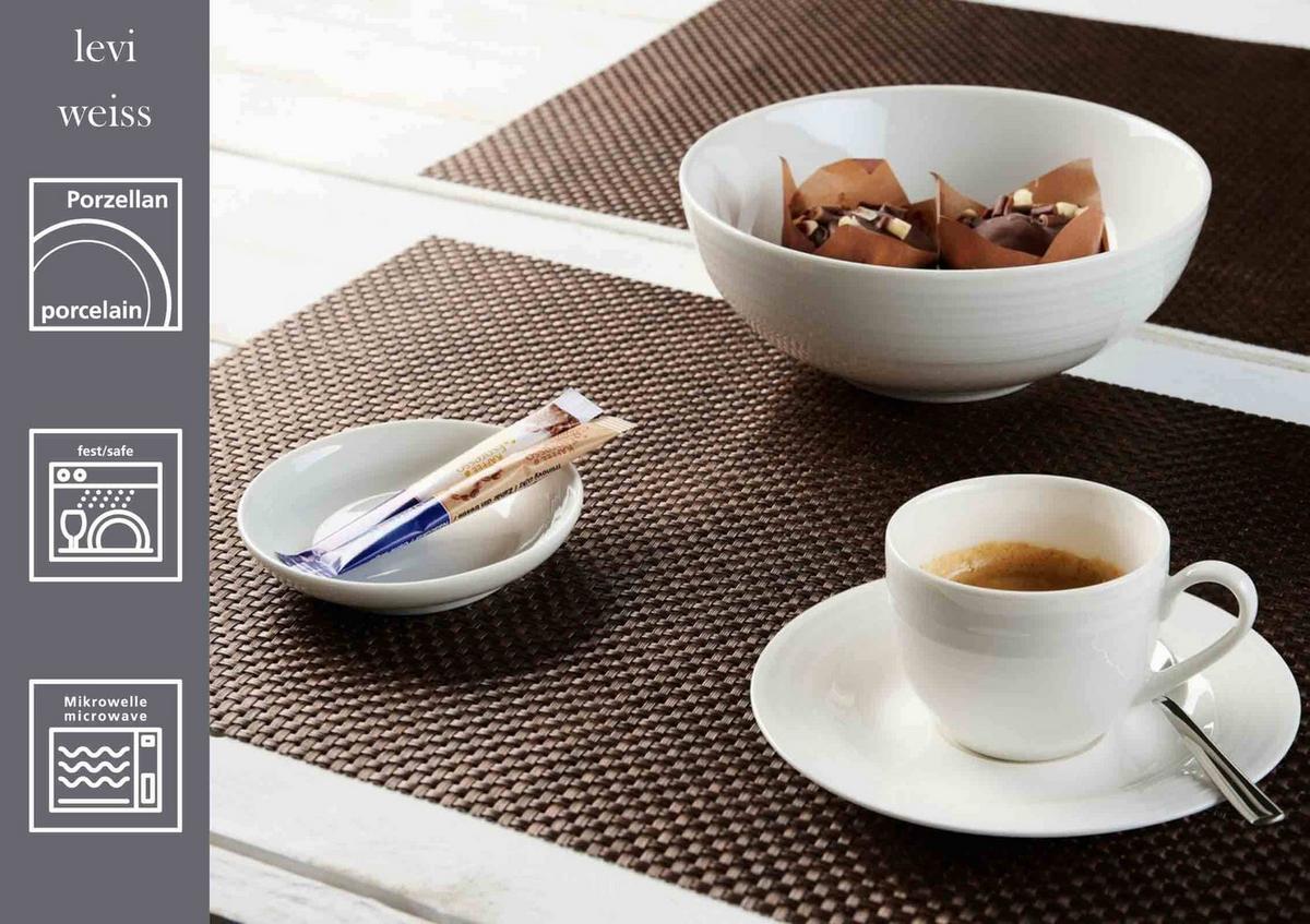 ESPRESSOUNTERTASSEN Levi weiß ø 12,5 cm 6er Set - Weiß, Keramik (12.5cm) - Ritzenhoff Breker