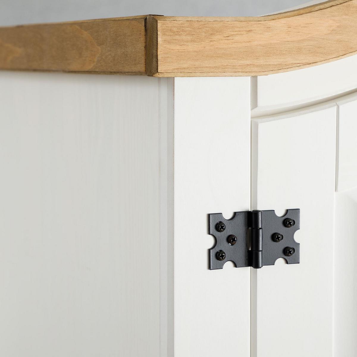 KLEIDERSCHRANK CAMPO weiß/braun - Weiß/Braun, Holz (100/190/51cm) - IDIMEX