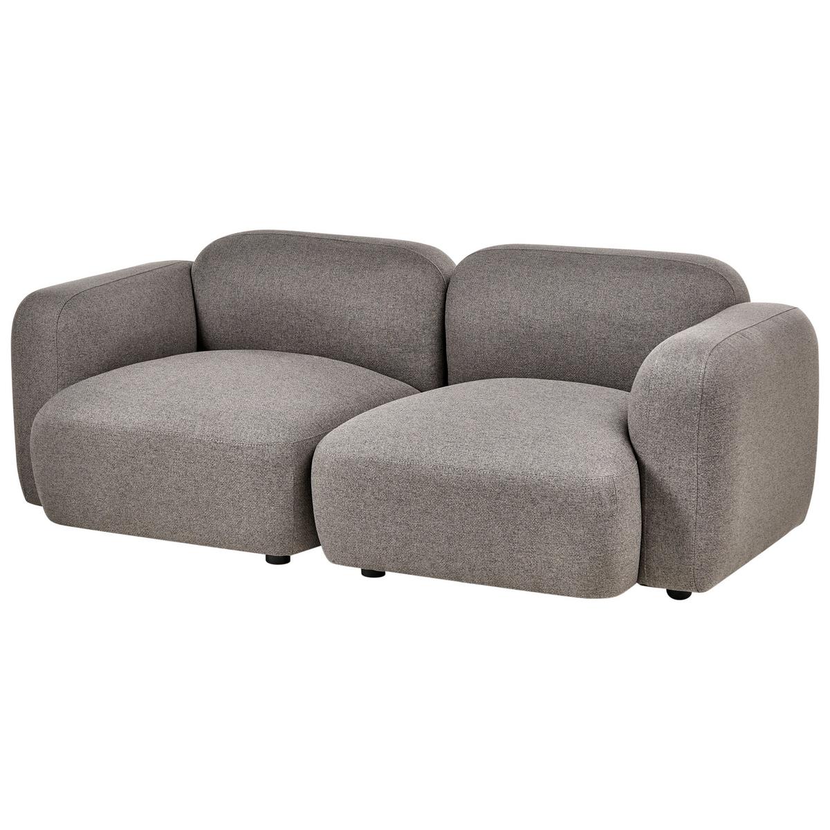 3-SITZER-SOFA Stoff Dunkelgrau Afoss - Dunkelgrau, Textil (195/71/94cm) - Beliani