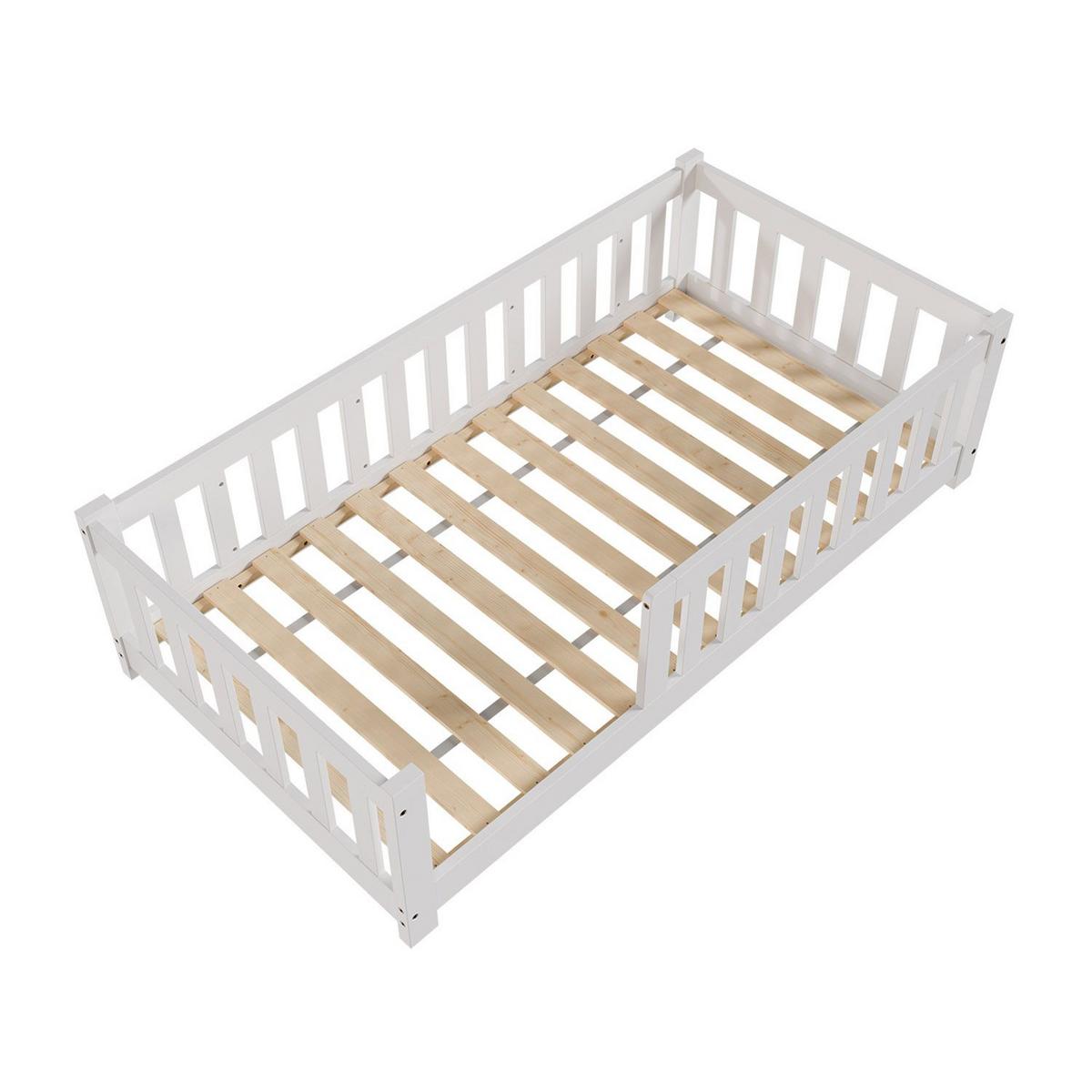 KINDERBETT Naya weiß 80x160 cm - Weiß, Holz (80/160cm) - Juskys