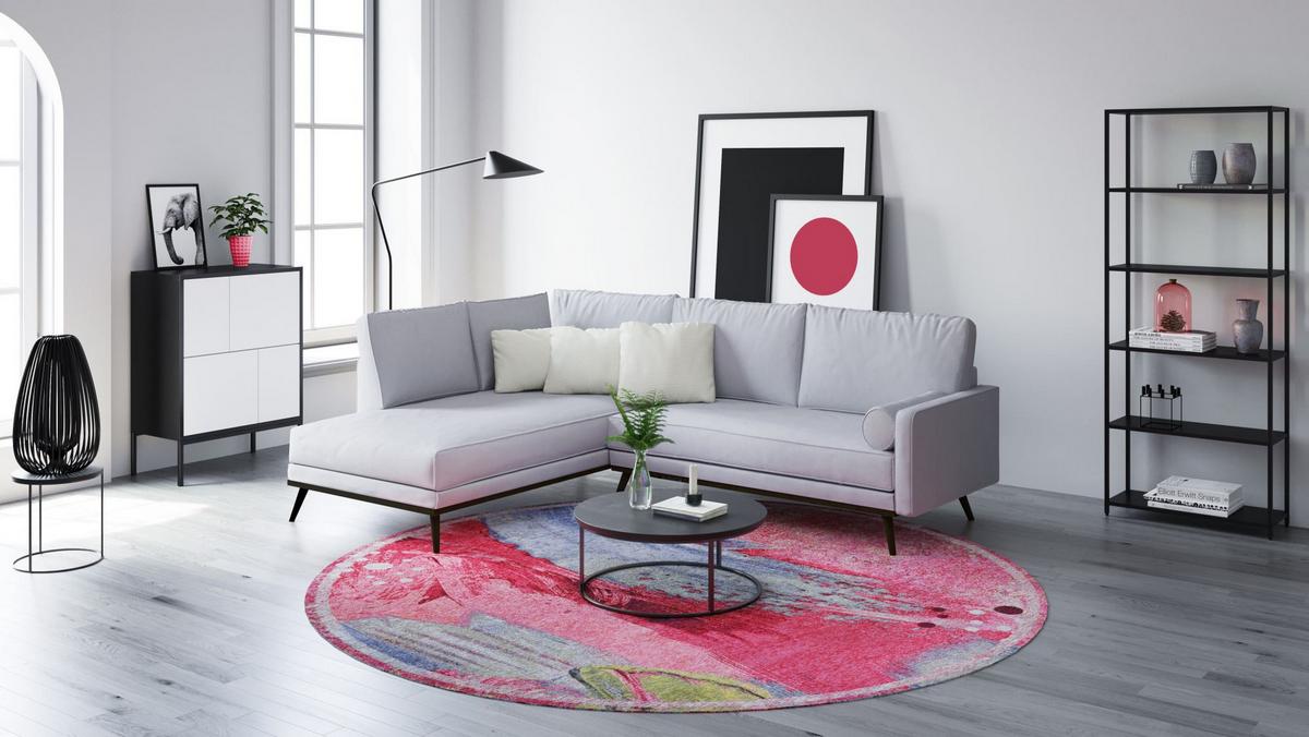 FLACHWEBETEPPICH Cosima 80x160 cm - Pink, Textil (80/160cm) - Gino Falcone
