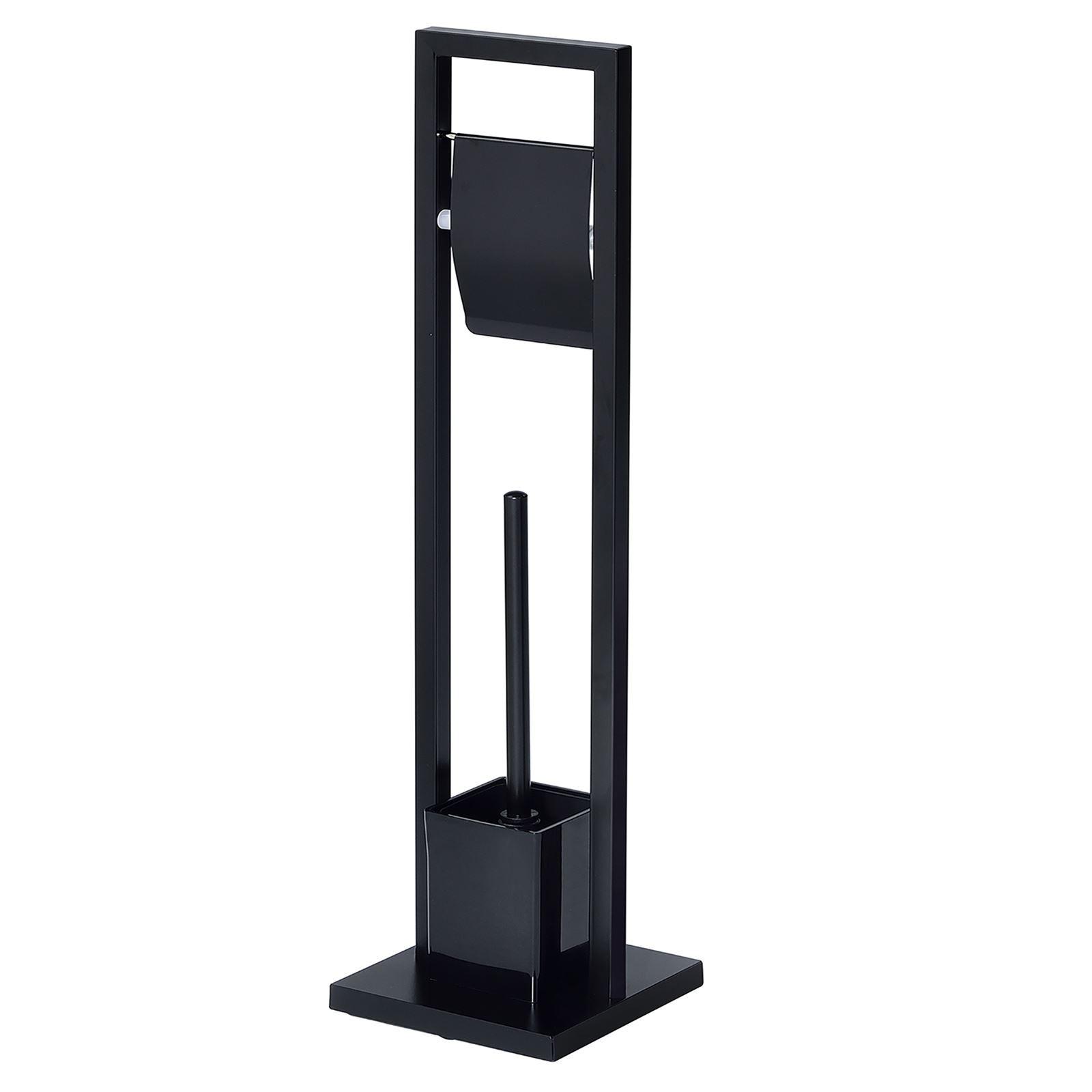 TOILETTENGARNITUR TOMA - Schwarz, Metall (18/75/18cm) - IDIMEX