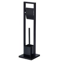 TOILETTENGARNITUR TOMA - Schwarz, Metall (18/75/18cm) - IDIMEX