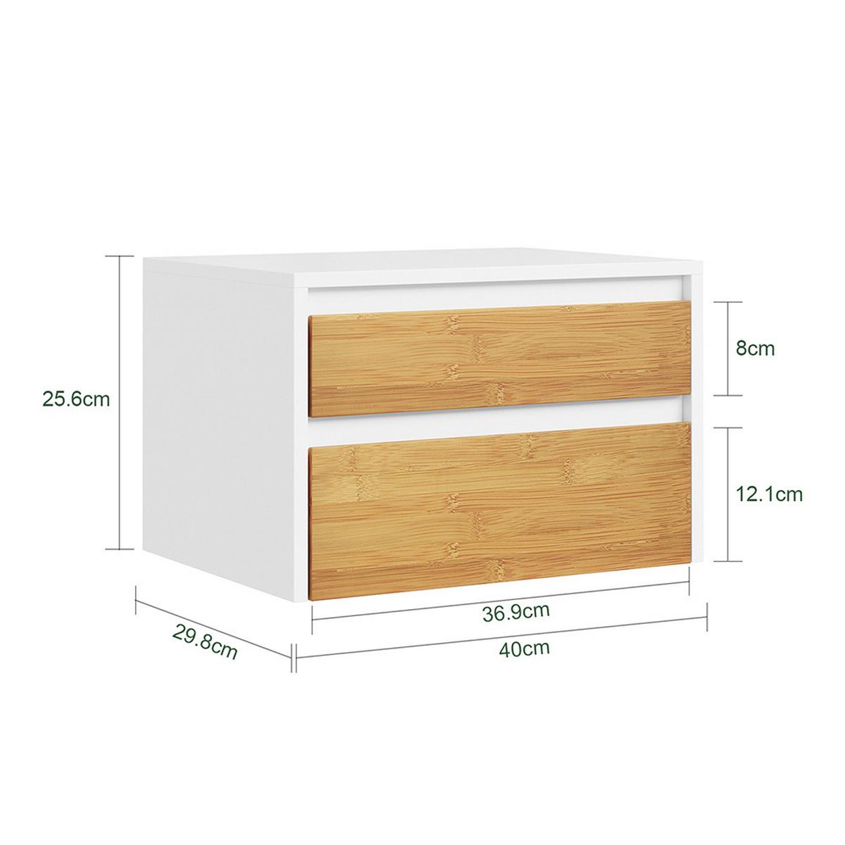 NACHTTISCH mit 2 Schubladen FBT175-E - Ahornfarben, Fell (40/26/30cm) - SoBuy