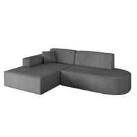 ECKSOFA Ottomane Links IREA-L1-v4 - 232x165x77 cm Duneklgrau - Dunkelgrau, Holzwerkstoff/Textil (232/165cm) - ALTDECOR