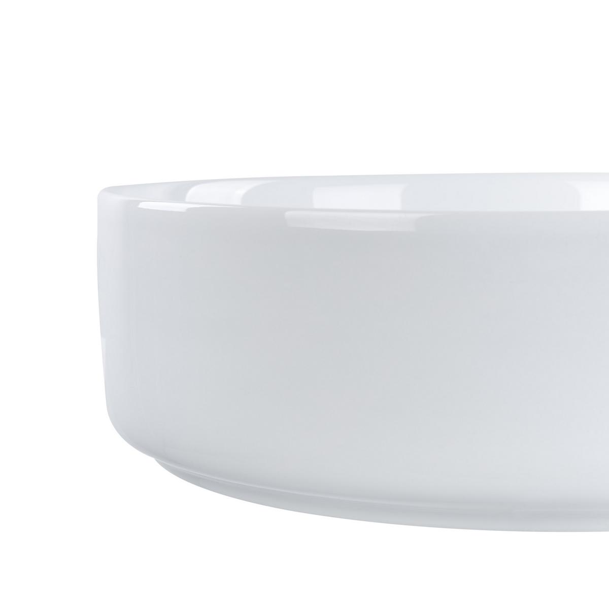 AUFSATZWASCHBECKEN 36 cm Calig - Weiß, Keramik (36/12/36cm) - Beliani
