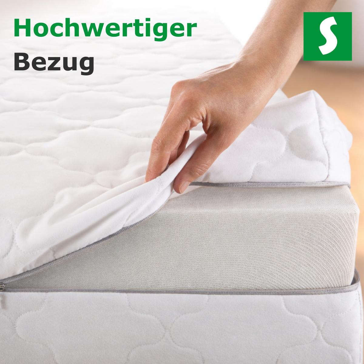 FEDERKERNMATRATZE H3 Komfort 90x190 - Weiß, Textil (90/190cm) - Schlaftroll