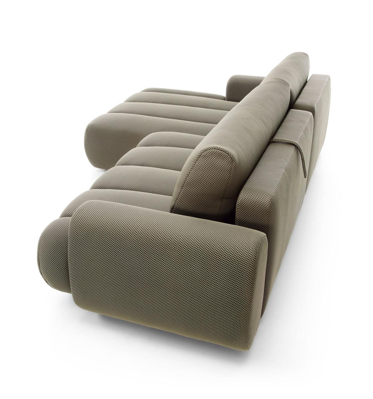 ECKSOFA SITO Braun Jersey mit Schlaffunktion - Braun, Holz (272/168cm) - MASSENO