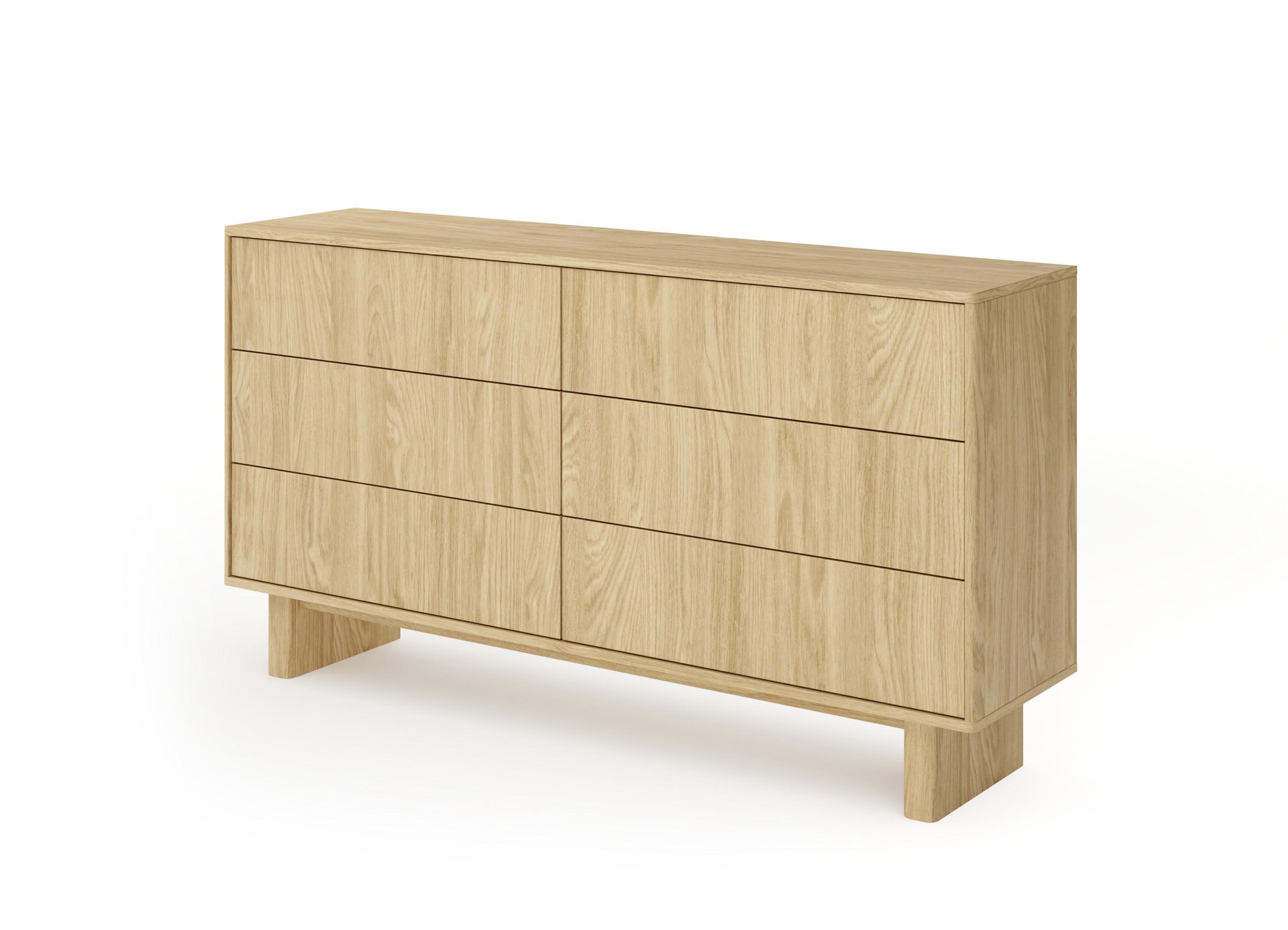KOMMODE TRAVE 153,5/82,6/38,1cm mit 6 Schubladen Türen Eichefarben - Eichefarben, Holzwerkstoff (153.5/82.6/38.1cm) - MASSENO