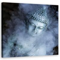 BILD, Religiös - Grau 40x40cm - Grau, Textil (40/40cm) - Feeby