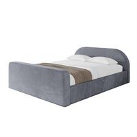 POLSTERBETT mit Bettkasten, Fußteil und Lattenrost, Boxbett mit Matratze H3/H4 - TIVON-Z-V1 180x200 Grau - Grau, Holzwerkstoff/Textil (180/200cm) - ALTDECOR