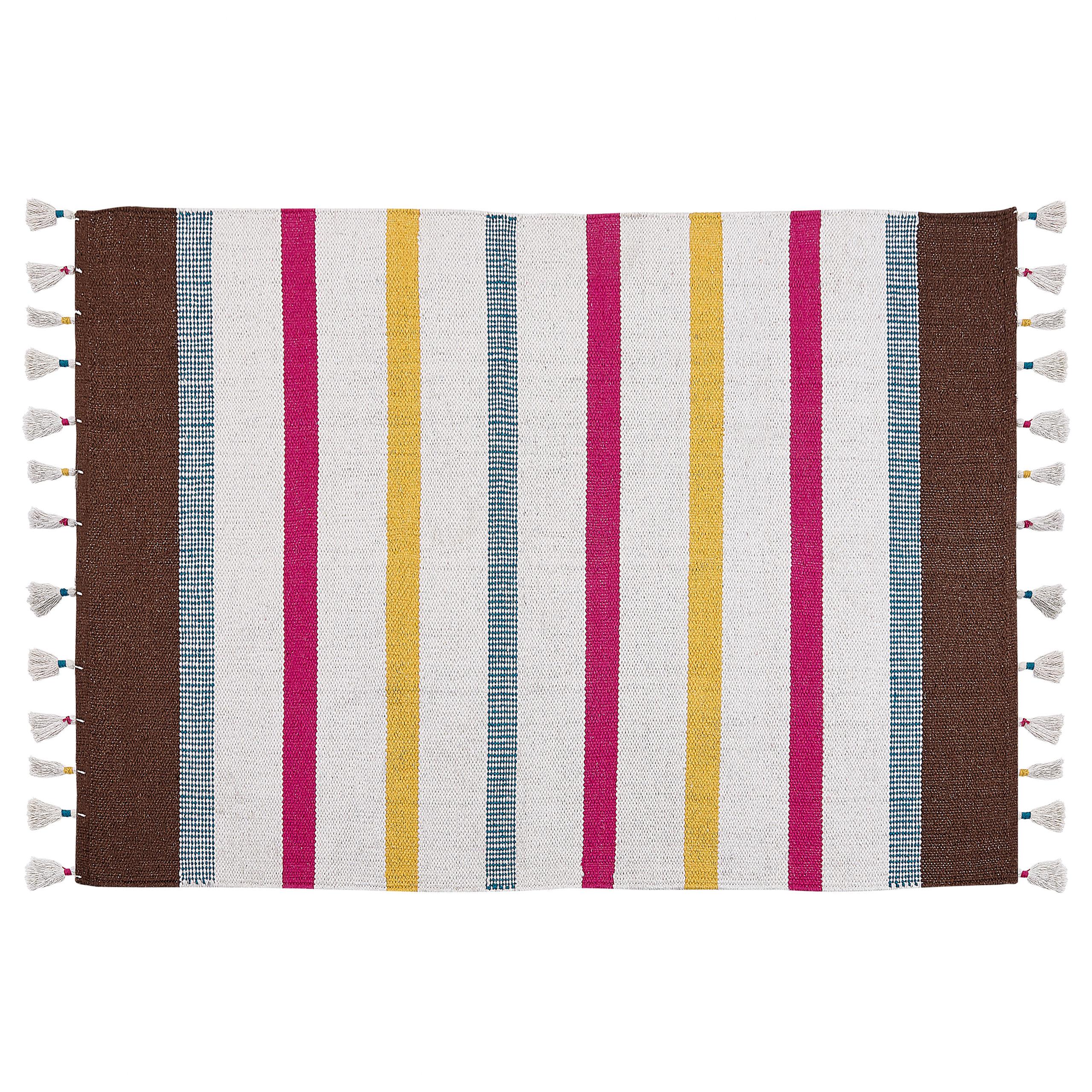 TEPPICH geflochten Hisarli 230/160 cm - Multicolor, Textil (160/230cm) - Beliani