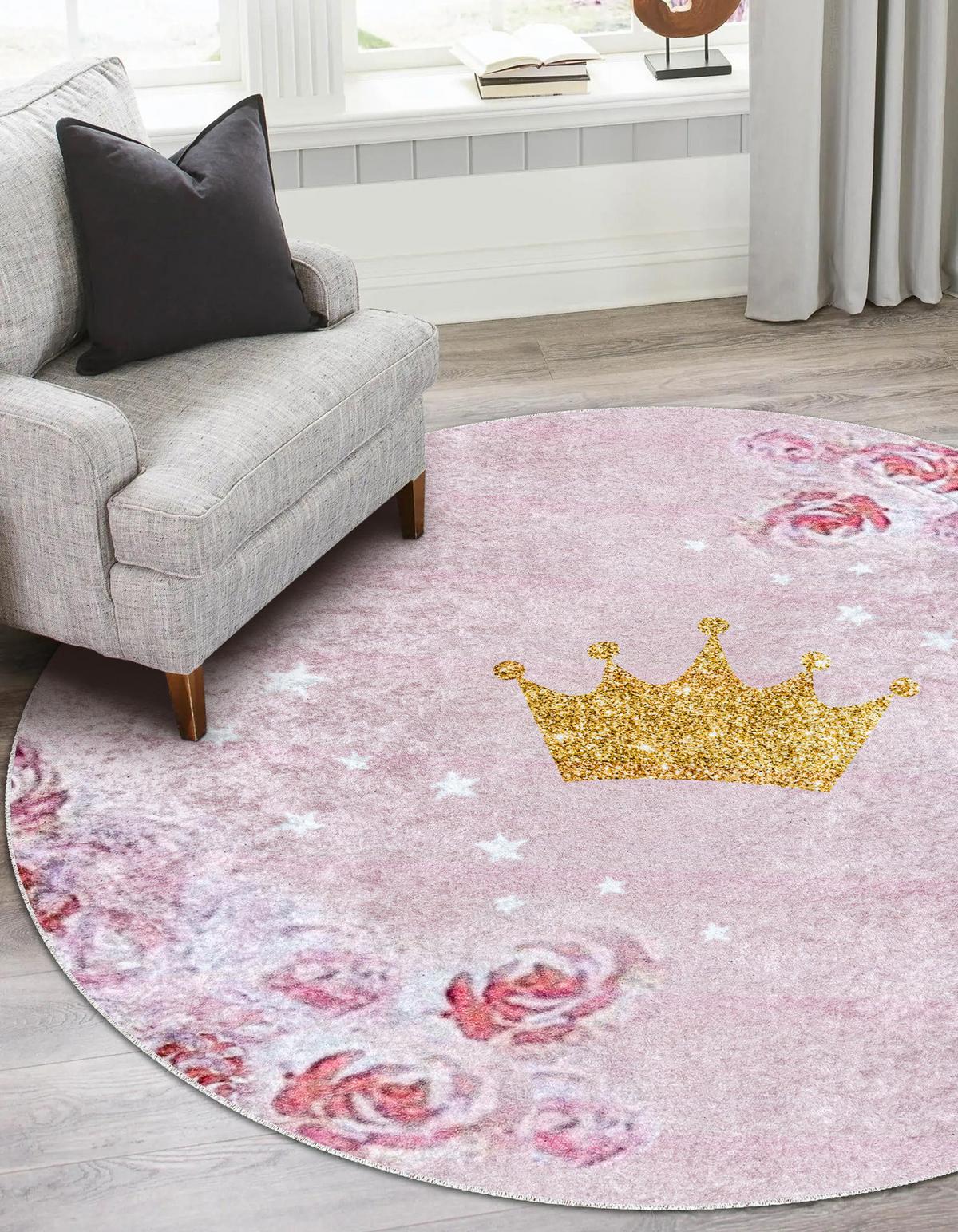 TEPPICH Junior 120 cm - Pink, Textil (120/120cm) - rugsX
