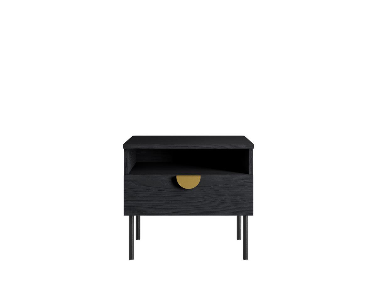 NACHTTISCH Graphitschwarz 50/45,5/34,5 - Graphitfarben, Holzwerkstoff (50/46/35cm) - RAUMHIRSCH FURNITURE