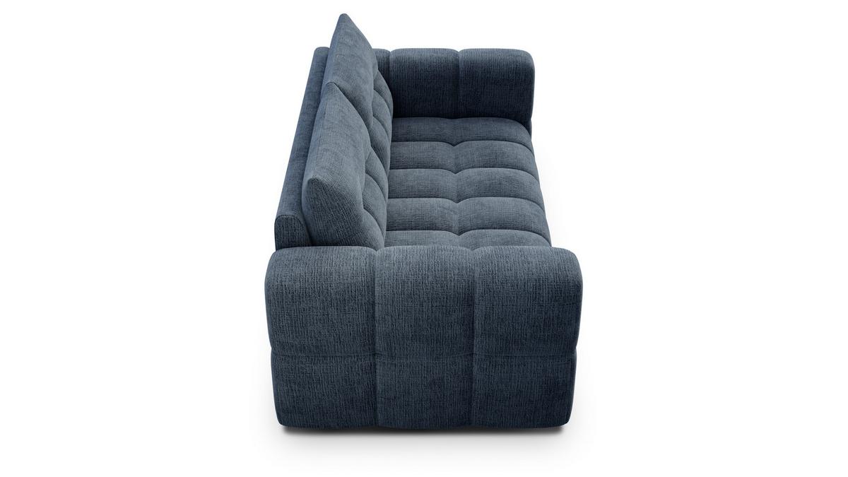 SOFA CLOUDI 2,5-Sitzer, marineblau - Blau/Schwarz, Holz/Textil (211/89/104cm) - Wozimo