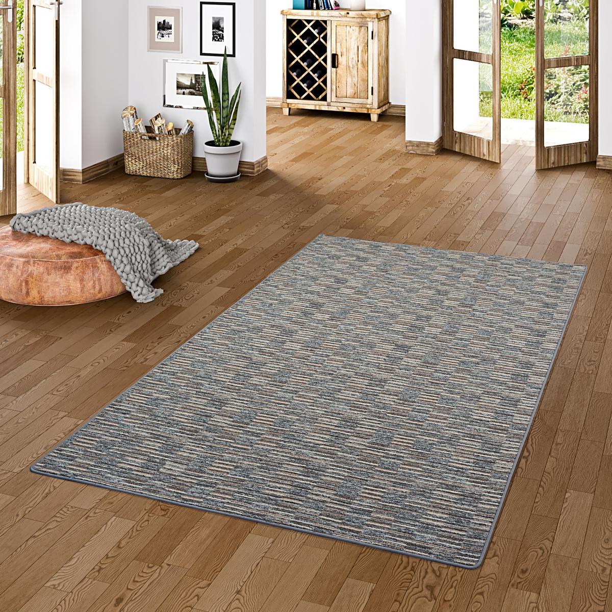 STREIFENBERBER TEPPICH MODERN STRIPES - Anthrazit, Textil (80/160cm) - Snapstyle