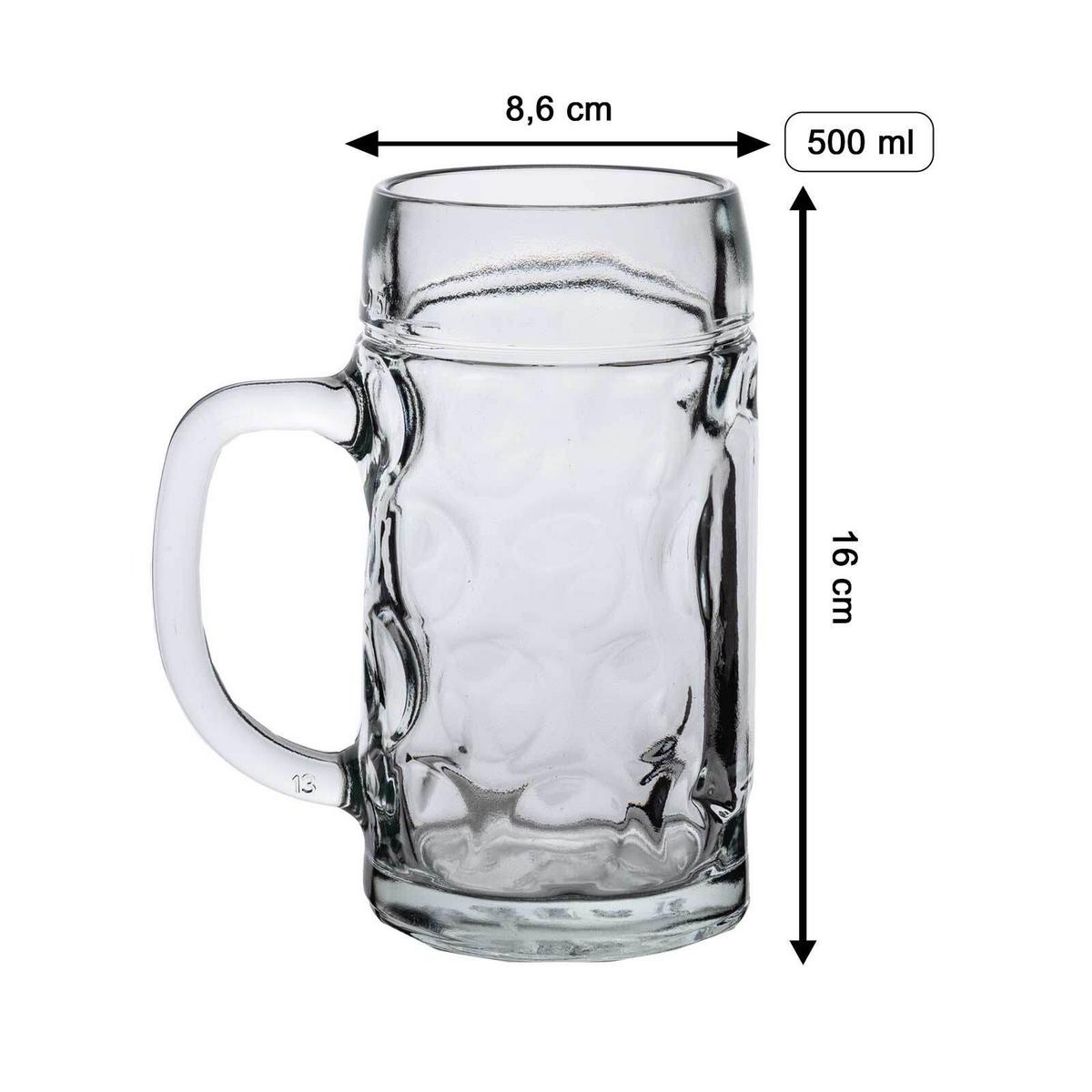 BIERKRUG MIT GRAVUR Legende seit 30 Jahren transparent 0,5 Liter - Transparent, Glas (0.5L) - LUXENTU