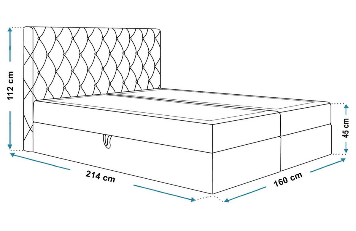 BOXBETT BOSTON mit 2 Bettkästen, 160x200, Farbe: Weiß, Kunstleder, Doppelbett mit Bonell-Matratze - Weiß, Holz/Kunststoff (160/200cm) - Alpi-Möbel