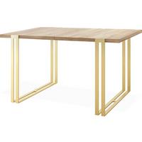 ESSTISCH Stella rechteckig ausziehbar, Sonoma Eiche 160-260/90/76 cm - Goldfarben/Sonoma Eiche, Holzwerkstoff/Metall (90/260/76cm) - WFL GROUP