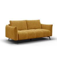 SOFA AERA 2,5-Sitzer, gelb - Gelb/Schwarz, Holz/Textil (187/89/96cm) - Wozimo