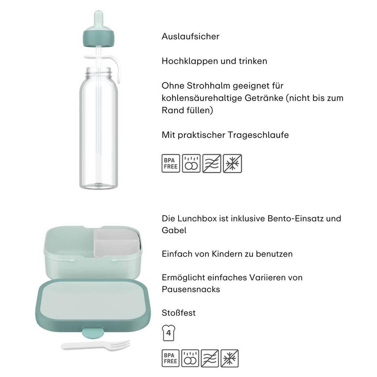 LUNCHSET Campus Cool Pink 2-tlg. - Pink, Kunststoff (2/2/2cm) - Mepal