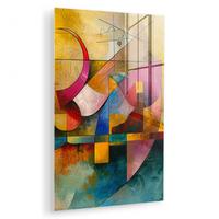 ACRYLGLASBILD Kunst - Abstrakt - Modern 80x120 cm - Gelb, Glas (80/120cm) - MuchoWow