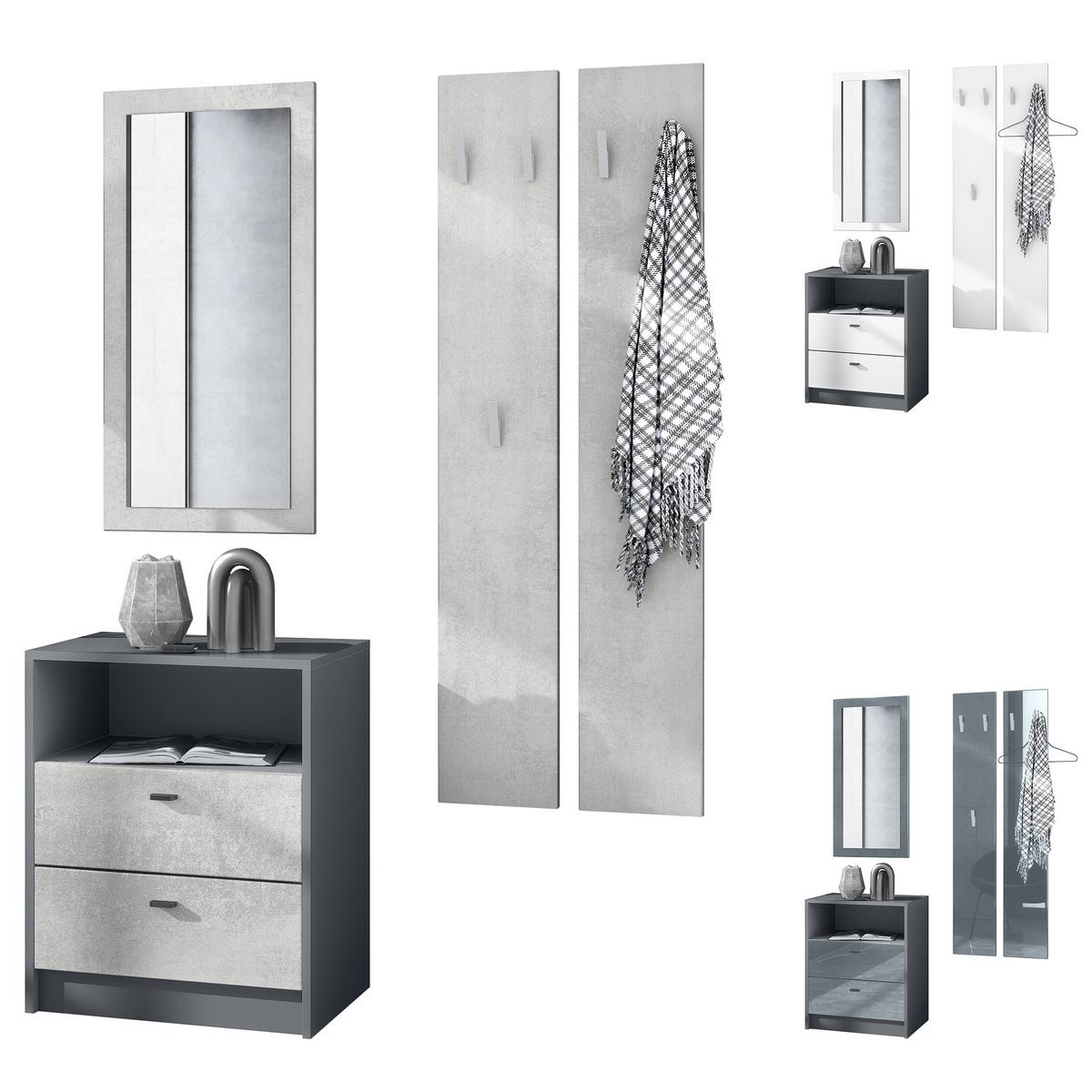 GARDEROBE Pino Avola-Anthrazit - Anthrazit, Holzwerkstoff (130/185/36cm) - Vladon