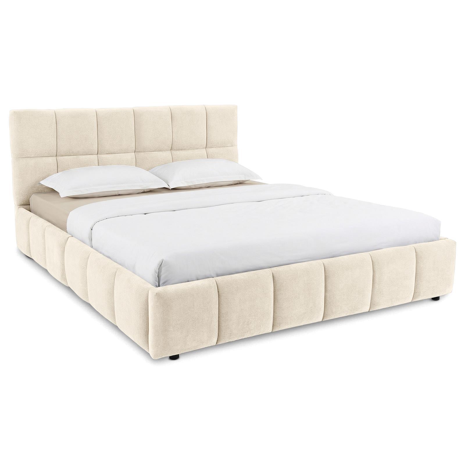 POLSTERBETT EMILIA 140x200 cm cremeweiß - Creme, Textil (140/200cm) - IDIMEX