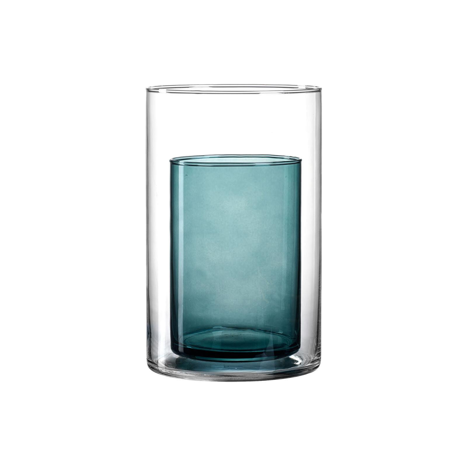 WINDLICHT Duo 22 cm - Blau, Glas (14/22/14cm) - Ritzenhoff Breker