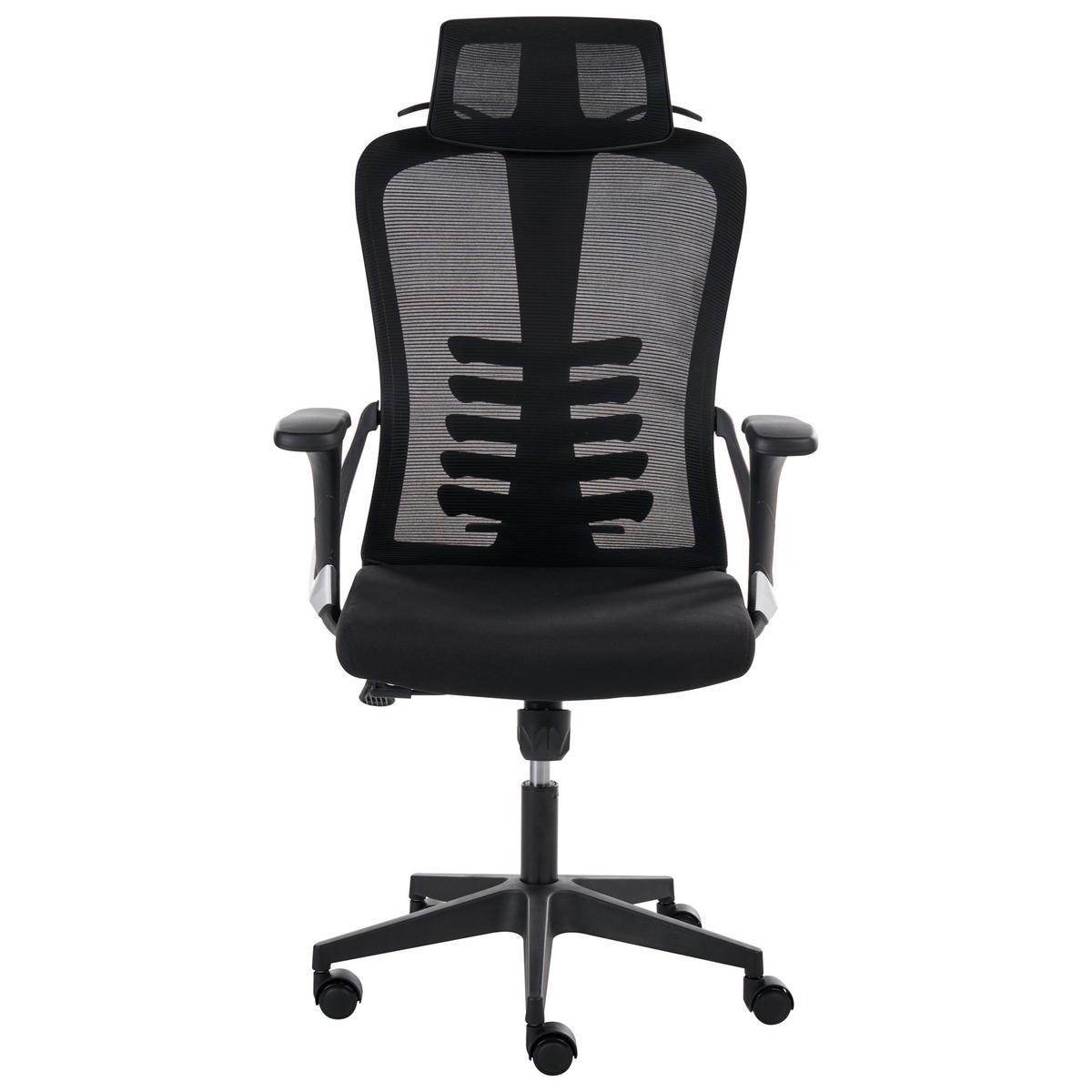 BÜROSTUHL Schwarz Ergonox - Schwarz, Textil (60/119/70cm) - Beliani